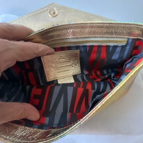 ** NOT FOR SALE ** VIVIENNE WESTWOOD Multi-Color Snakeskin Clutch - Picture 5 of 13